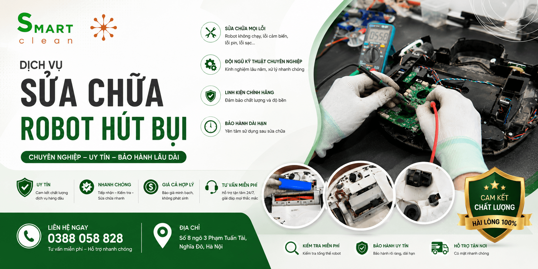 sửa robot hút bụi tại Cầu Giấy